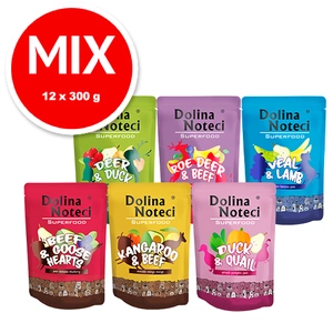 DOLINA NOTECI SUPERFOOD MIX SMAKÓW 12 x 300g  -karma mokra dla psa