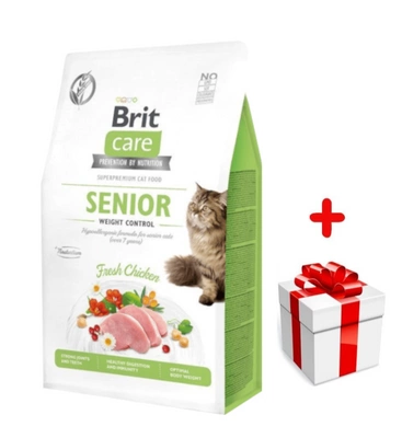 BRIT Care Cat Grain-Free Senior Weight Control 2kg + niespodzianka dla kota GRATIS!