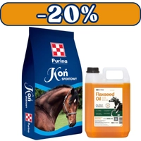 Purina Koń sportowy 25kg + Lab-v Flaxseed Oil – 100% olej lniany tłoczony na zimno dla koni 5000 ml 