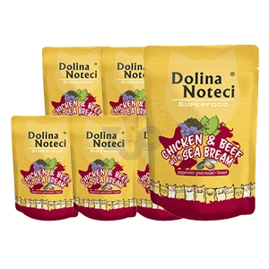 DOLINA NOTECI Superfood kurczak i wołowina z doradą saszetka 10x85g
