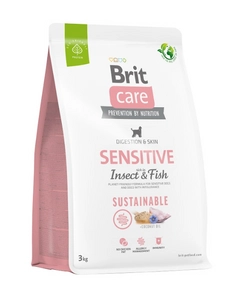 BRIT CARE Sustainable Sensitive Insect & Fish 3kg / Opakowanie uszkodzone (922,1967) !!!