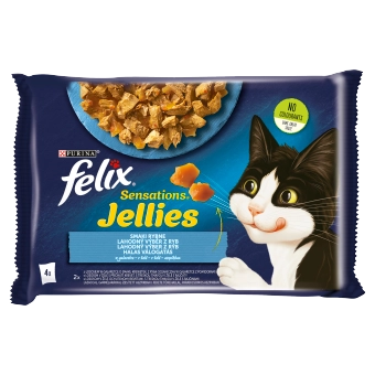 FELIX Sensations Jellies Karma dla kotów smaki rybne w galaretce 4x85g