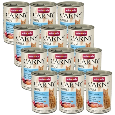 ANIMONDA Cat Carny Adult smak: kurczak i łosoś 12x400g 