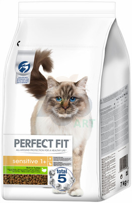 Perfect Fit - sucha karma pełnoporcjowa dla dorosłych kotów bogata w indyka 7kg\ Opakowanie uszkodzone (3711)!!!
