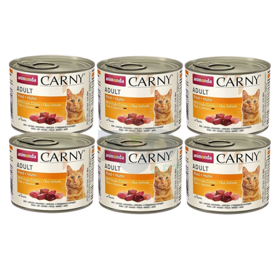 ANIMONDA Cat Carny Adult smak: wołowina i kurczak 6 x 200g 