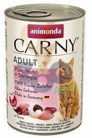 ANIMONDA Cat Carny Adult smak: wołowina, indyk i krewetki 12 x 400g 