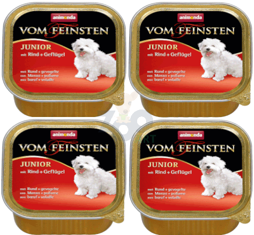 ANIMONDA Dog Vom Feinsten Junior smak: wołowina z drobiem 22x150g