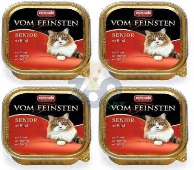 ANIMONDA Vom Feinsten Senior Cat smak: z wołowiną 32x100g