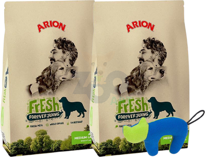 ARION Fresh Adult medium large 2x12kg + ZABAWKA AMIPLAY  GRATIS