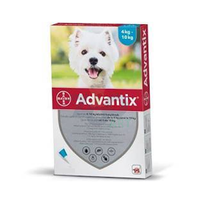 Advantix - dla psów 4-10kg (4 pipety x 1ml) + niespodzianka dla psa GRATIS!
