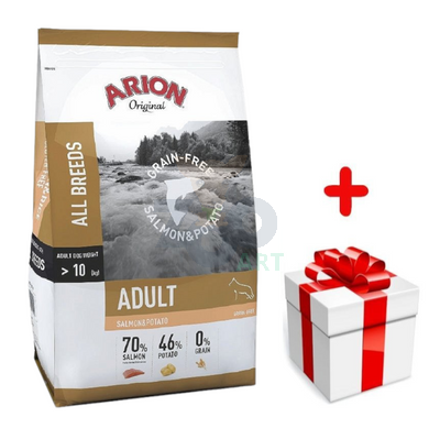 Arion Original Grain-Free Adult Salmon & Potato - Łosoś z ziemniakami 12 kg + niespodzianka dla psa GRATIS!