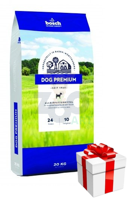 BOSCH Dog Premium 20kg + Niespodzianka dla psa GRATIS