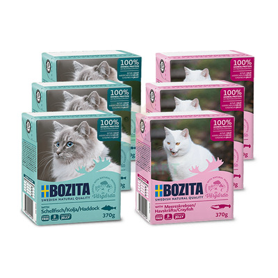 BOZITA Cat Dorsz W Galaretce 3x370 + Rak W Galaretce 3x370g