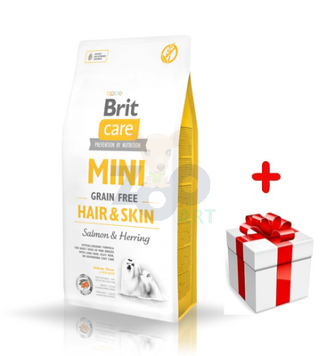 BRIT CARE Mini Grain-Free Hair&Skin 2kg + niespodzianka dla psa GRATIS!