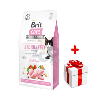 BRIT Care Cat  Grain-Free Sterilised Sensitive 7kg + niespodzianka dla kota GRATIS!