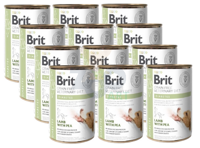 BRIT GF Veterinary Diets Dog Diabetes 12x400g - karma mokra dla psa