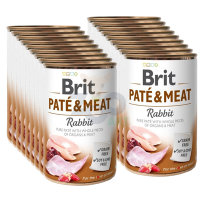 BRIT PATE & MEAT RABBIT 18x400g