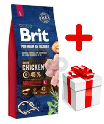 BRIT Premium By Nature Adult L 15kg + niespodzianka dla psa GRATIS!