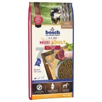 Bosch Adult Mini Lamb & Rice, jagnięcina i ryż (nowa receptura) 15kg + Advantix - dla psów do 4kg (pipeta 0,4ml)