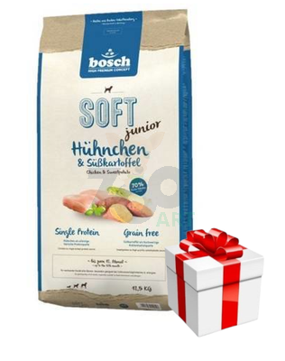 Bosch Soft Junior Kurczak&Bataty 12,5kg+Niespodzianka dla psa GRATIS