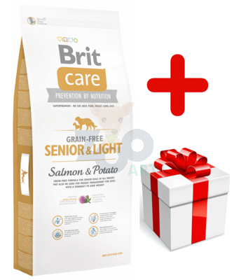 Brit Care Grain-free Senior & Light  Salmon & Potato 12kg + niespodzianka dla psa GRATIS!