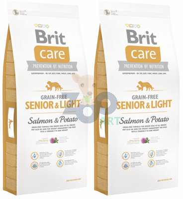 Brit Care Grain-free Senior & Light  Salmon & Potato 2x12kg