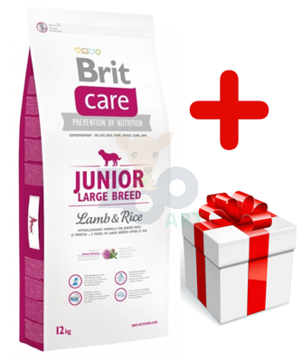 Brit Care Junior Large Breed Lamb Rice 12kg + niespodzianka dla psa GRATIS!
