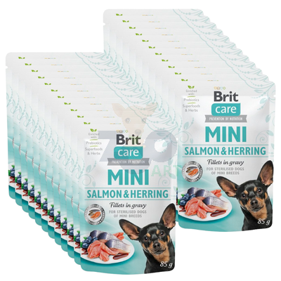 Brit Care Mini Salmon & Herring fillets in gravy 24x85g