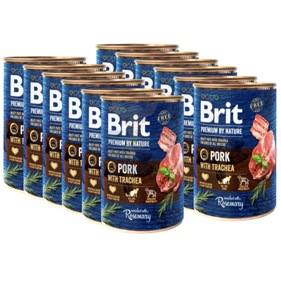 Brit Premium by Nature Pork with Trachea 12x400g