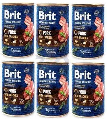 Brit Premium by Nature Pork with Trachea 6x400g