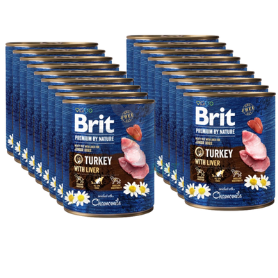 Brit Premium by Nature Turkey With Liver 18x800g
