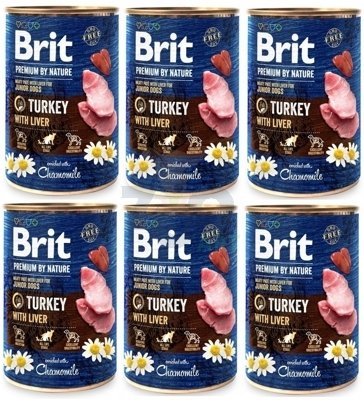Brit Premium by Nature Turkey With Liver 6x400g
