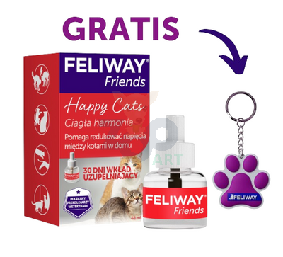 CEVA Feliway Friends wkład uzupełniający 48 ml z feromonem C.A.P. + Brelok GRATIS!