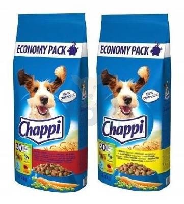 CHAPPI 2x13,5kg (27kg) - sucha karma dla psów z wołowiną, drobiem i warzywami + z drobiem i warzywami