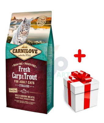 Carnilove Fresh Carp Trout Adult Cat 6 kg + niespodzianka dla kota GRATIS!