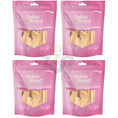 DOLINA NOTECI Natural Treats Deer Skin skóra jelenia 4x100g  