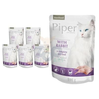 DOLINA NOTECI Piper dla kota sterylizowanego z królikiem 10x100g