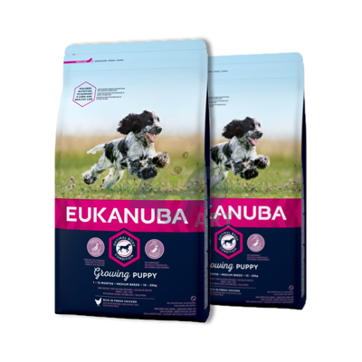 EUKANUBA Puppy&Junior Medium Breed 2x15kg