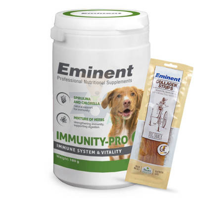 Eminent suplement Immunity-Pro 180g - na odporność + Collagen Strips 60g GRATIS