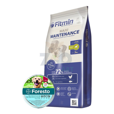FITMIN Maxi Maintenance 15kg + BAYER Foresto Obroża dla psów powyżej 8kg