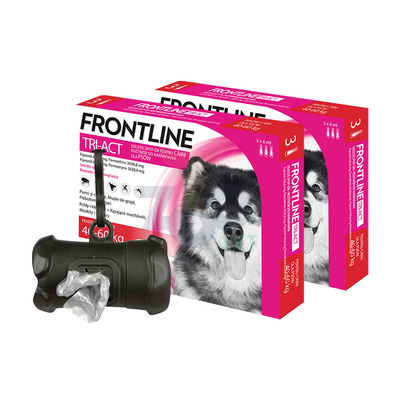 FRONTLINE Tri-Act XL 40-60kg (pipeta 3 x 6ml) x2 +Frontline Dozownik na woreczki GRATIS