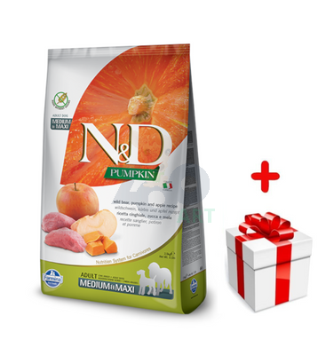 Farmina N&D Pumpkin Grain Free canine BOAR AND APPLE ADULT MEDIUM & MAXI 2,5kg + niespodzianka dla psa GRATIS!