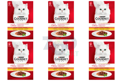 GOURMET mon Petit Pokarm dla kotów - MIX Drobiowy 72x50g 