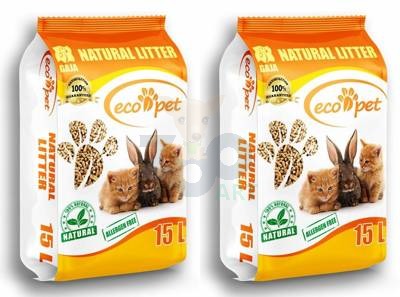 Gaja Eco-Pet Żwirek dla kota i ściółka dla małych zwierząt 2x10kg = 30L