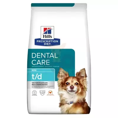 HILL'S PD Prescription Diet Canine t/d Mini Dental Care 3kg + Advantix - dla psów do 4kg (pipeta 0,4ml) GRATIS!