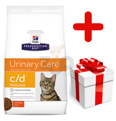 HILL'S PD Prescription Diet Feline c/d Multicare Kurczak 10kg + niespodzianka dla kota GRATIS!
