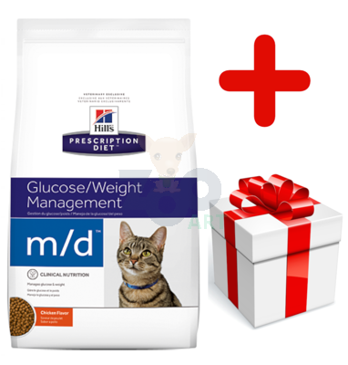 HILL'S PD Prescription Diet Feline m/d 5kg + niespodzianka dla kota GRATIS!