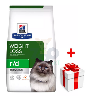HILL'S PD Prescription Diet Feline r/d 1,5kg + niespodzianka dla kota GRATIS!