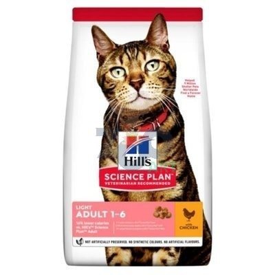 HILL'S SP Science Plan Feline Adult Light Kurczak 10kg/ Opakowanie uszkodzone (8034) !!!