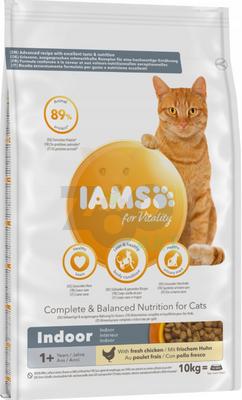 IAMS-Sucha karma for Vitality Indoor dla dorosłych i starszych kotów niewychodzących z domu kurczakiem 10kg